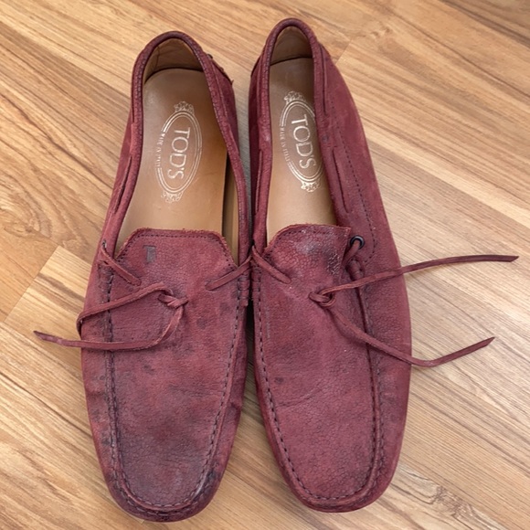 Mens Tods Gommino Driving Shoes Suede 